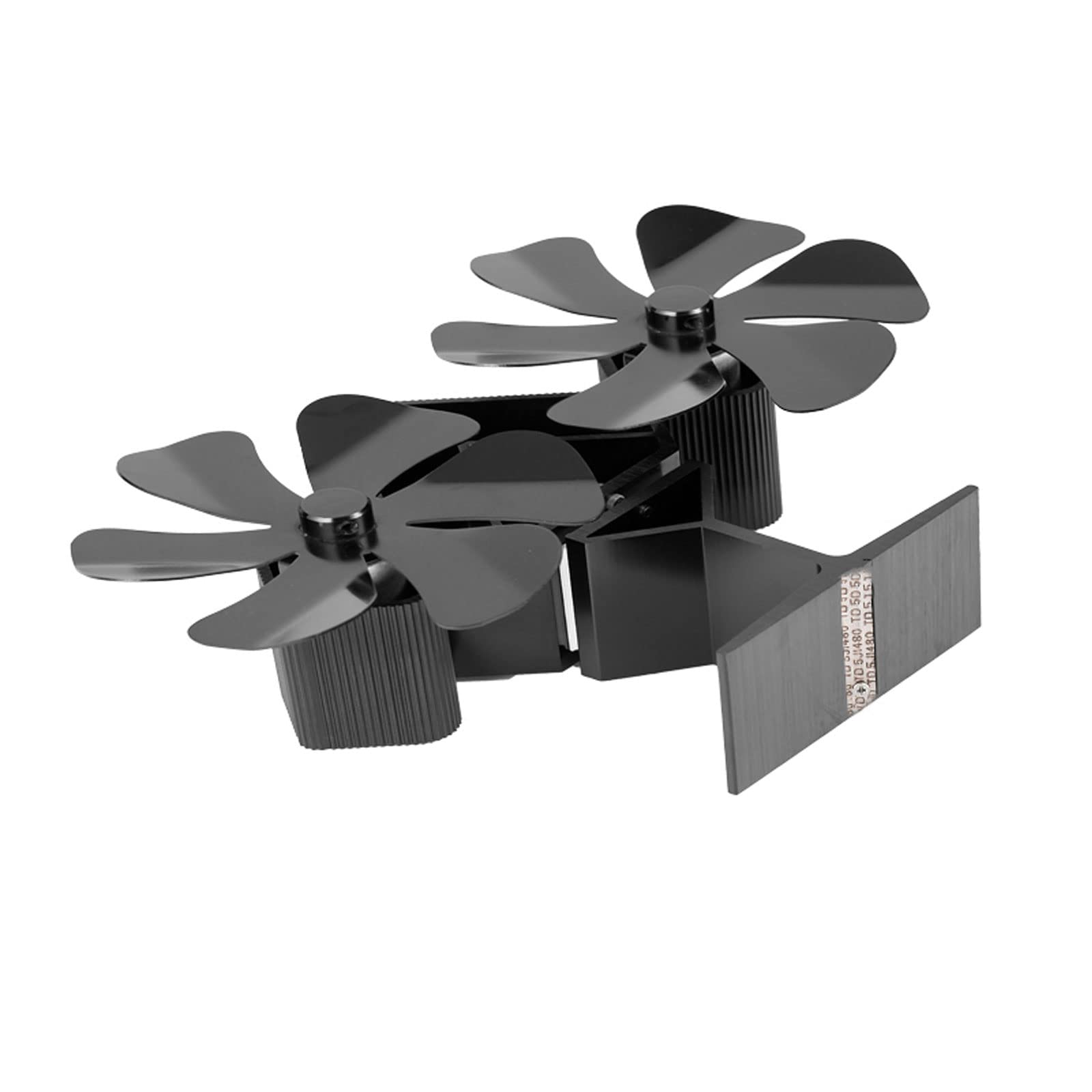 Ventilador de 12 aspas para Estufas de leña Ventilador para Estufas de leña Ventilador silencioso para el hogar Ventilador Doble de 6 aspas para chimeneas
