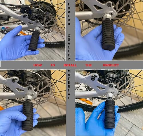 Wavva® Aluminum Rear Foot Pegs/Foot Rest Set for Cycle Stunts - Perfect for Kids and Adults on All Bicycles. (all-mountain) 5 516SDPr8SpL