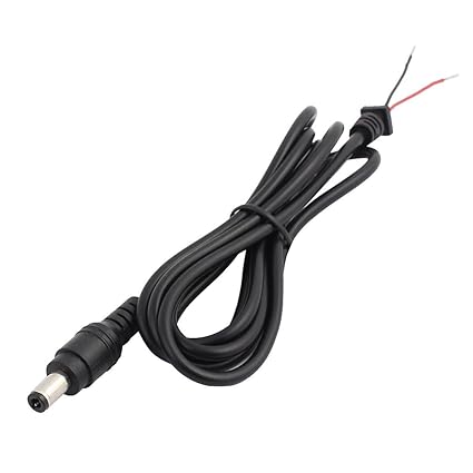 BIG BOOM DC Power Male Pigtail Lead Cable Extension Adaptor for CCTV Camera 1.1M Length