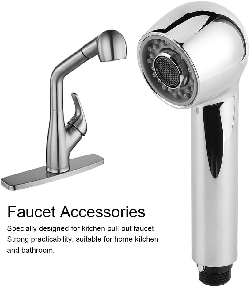 Pull Out Sink Sprayer Head Replacement, G1/2 Thread Kitchen Faucet Spray Head Basin Kitchen Sink Faucet Head Pull Out Spray Head Three Functionality Modes for Home Use