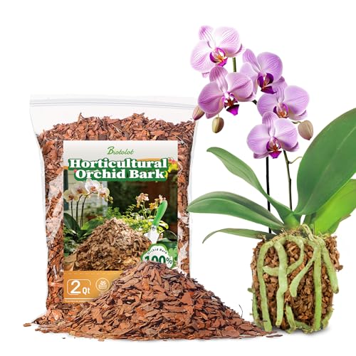 2qt Orchid Bark Horticultural Grade- Natural Mulch for Potted Plants Root Development of Orchid Plants and Garden Soil Amendment Mix