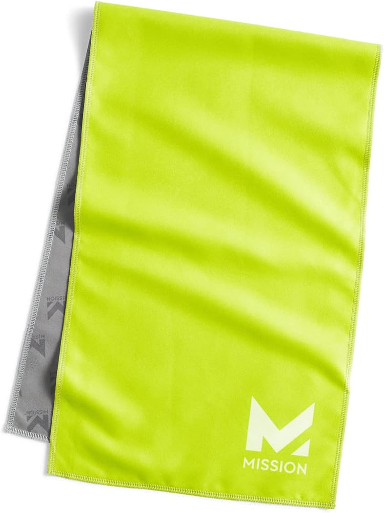 JMLMission Cooling Towel - The amazing fitness towel that keeps you cool, dry and protected (Yellow)