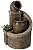 Verona Rustic Outdoor Floor Cascading Water Fountain 35" High with LED Light Planter Box for Garden Patio Backyard Deck Home Lawn Porch House Relaxation Exterior Balcony - John Timberland