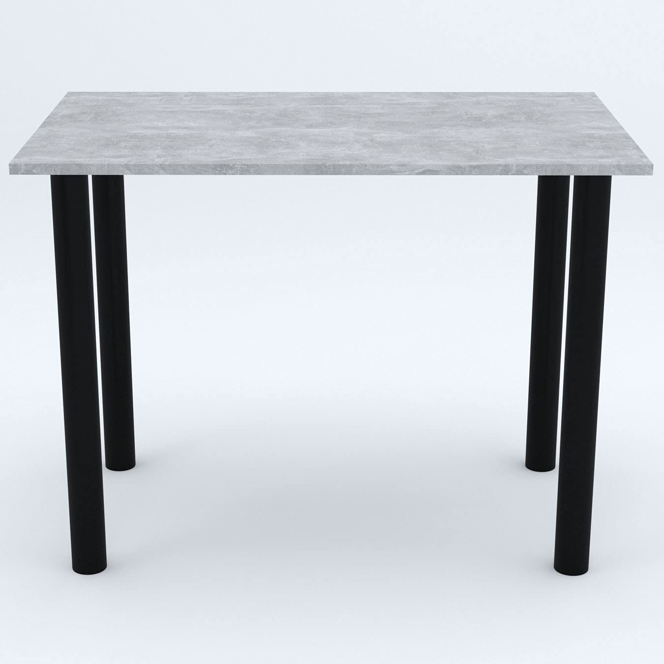 AKKE mikon 90x60 | Esszimmertisch - Esstisch - Tisch mit SCHWARZEN Beinen - Küchentisch - Bürotisch | Beton