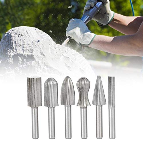 Set de 6 fresas rotativas de carburo con diámetro 6 mm miniatura 7