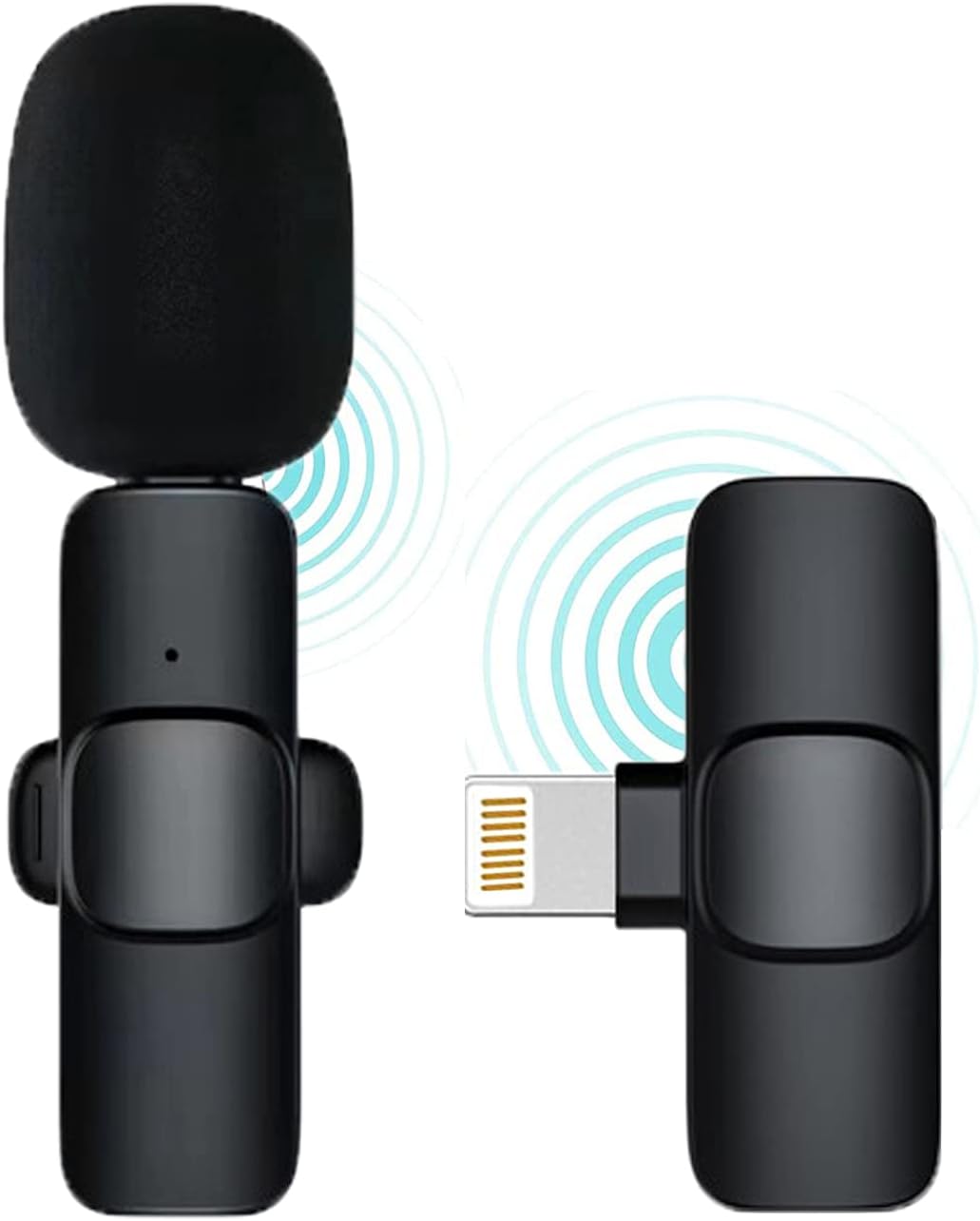 (2022 Upgrade) Wireless Lavalier Microphone for iPhone iPad Mini Mic for YouTube Facebook Live Stream TikTok Vlog Zoom Video Recording - Noise Reduction/No APP & Bluetooth Needed (Lightning)