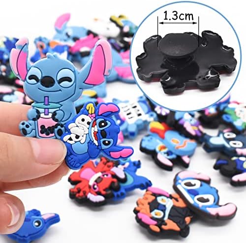 Lilo Stitch Shoe Charms 36 Piece Lilo and Stitch Theme Shoe Charms Stitch Shoe Charms for Clog Shoes Decorations Wristband Bracelet Party Favors Stitch Shoe Charms for Shoes DIY Decoration