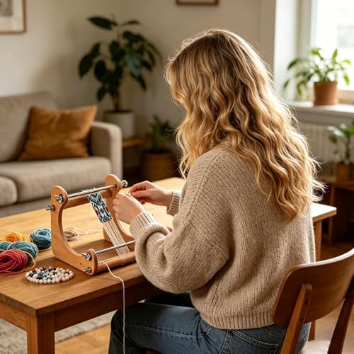 Telar de cuentas de madera ergonómico, el kit ideal para regalar a principiantes 5
