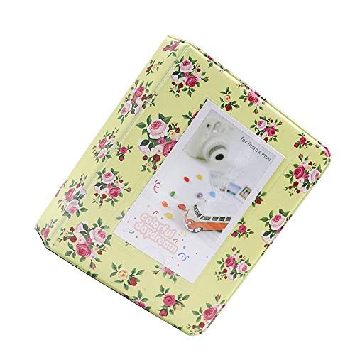Image of ZENKO 64 Pockets Photo Album for Fujifilm Instant Mini 13 /12 /11 /9 /8 /SE /41 /99 /Evo /Liplay Instant Camera /Mini Link Printer, Polaroid Snap Touch Mint Zip Instant Camera Printer- Yellow Flower