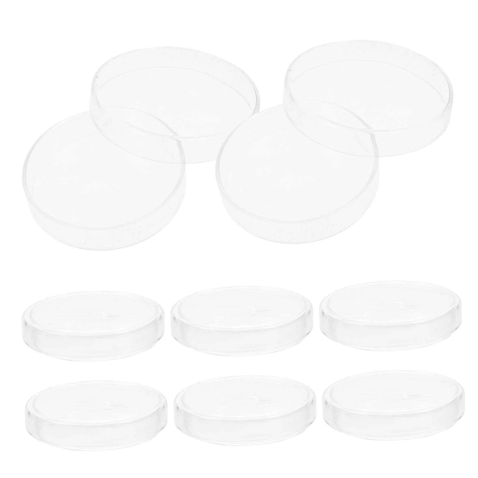 Piastre Petri in Vetro 90mm per Coltura di Cellule con Coperchi Ventilati Trasparenza Set da 10 per Addestramento e Feste a Tema