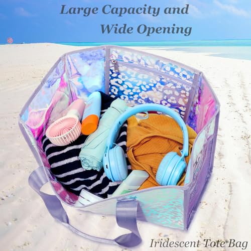 Image of JIANYA Beach Bag, Tip-Proof Waterproof Pool Bag Shoulder Bag with Pockets for Work, Travel, Gym, Beach & Pool