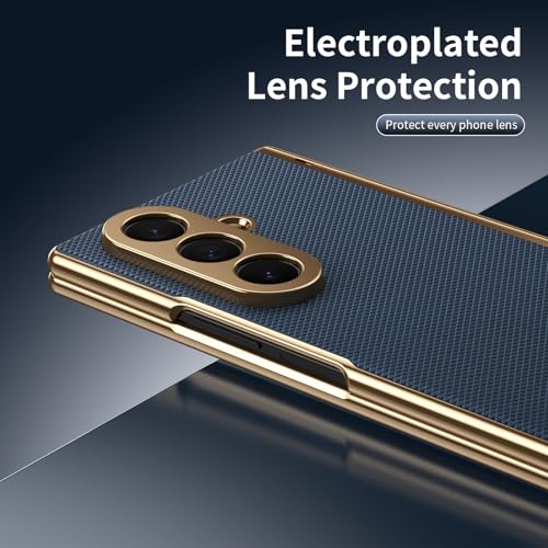 Coque Samsung Galaxy Z Fold 7 en cuir véritable et charnière luxe gris