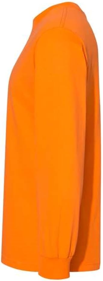 Alstyle Apparel 6.0 oz 100% Cotton Long-Sleeve T-Shirt AL1304 Orange, XL