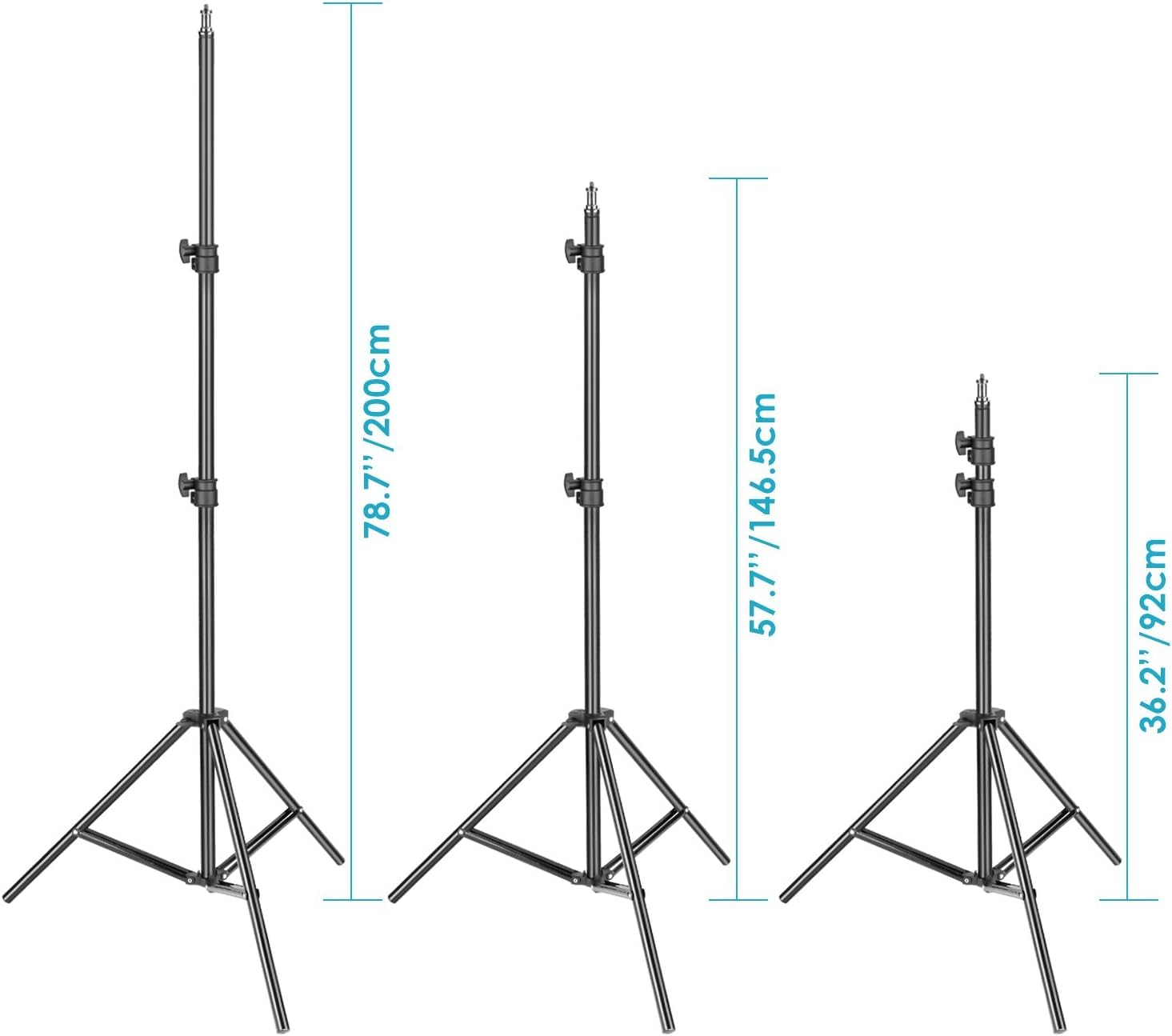 NEEWER Fotografía Soporte de Luz 92-200cm RegulableTrípode Robusto para los Reflectores Softboxes Luces Paraguas Capacidad de carga:6,6lb/3kg