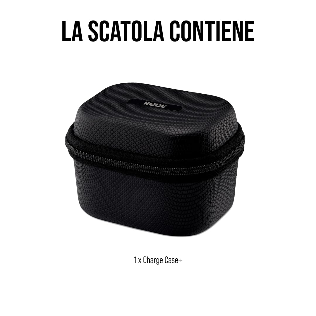 RØDE Charge Case+ | Custodia di ricarica per il Wireless GO (Gen 3) con due ricariche complete extra per un totale di 21 ore di durata della batteria e trasferimento dati