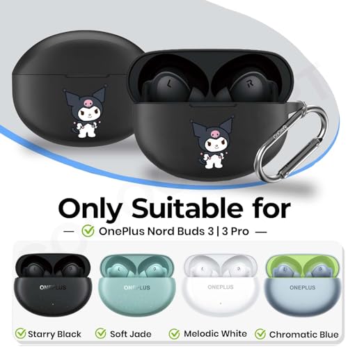 Image of Silicone Case Cover Compatible for OnePlus Nord Buds 3 | 3 Pro (Kuromi)