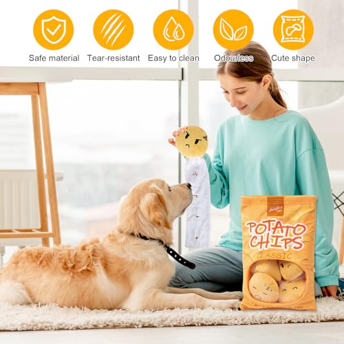 Dokeno Schnüffel Puzzle Spielzeug für Hunde,Hundebereicherung,mentale Stimulation mit -Sound für natürliche Nahrungssuche,intelligenzspielzeug für Hunde -Chips- und Kartoffelspielzeug