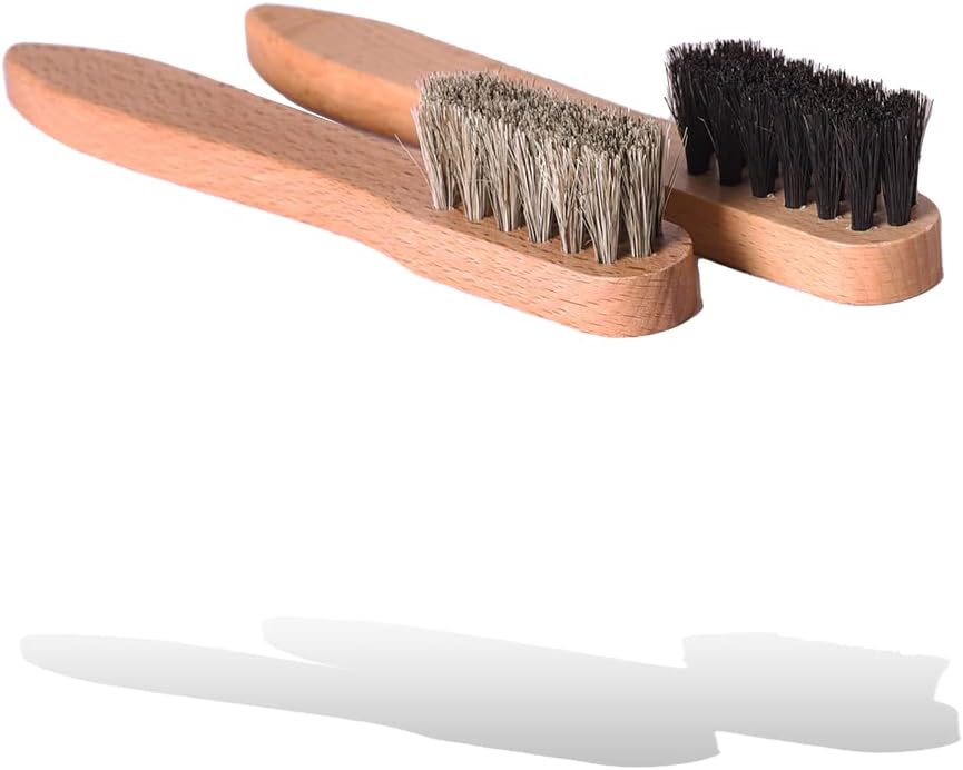 Shoe Polish Applicator Brush Set – Leather Dauber Brushes | Genuine Horsehair | Made in Germany