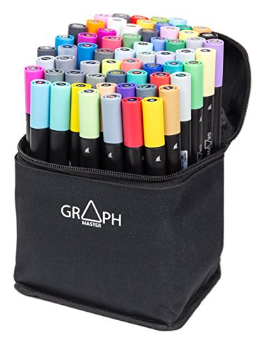 Graphmaster Grafikmarker 63er Basic Set Box Grafik Design Marker Pens