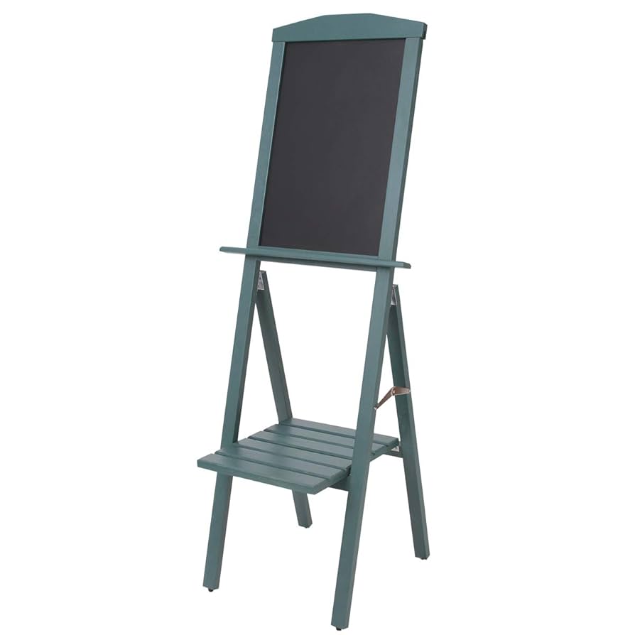 米軍実物　ハンギングラック黒板ボード付き 看板用 KMA アンティーク風イーゼル付きブラックボード片面 マーカー