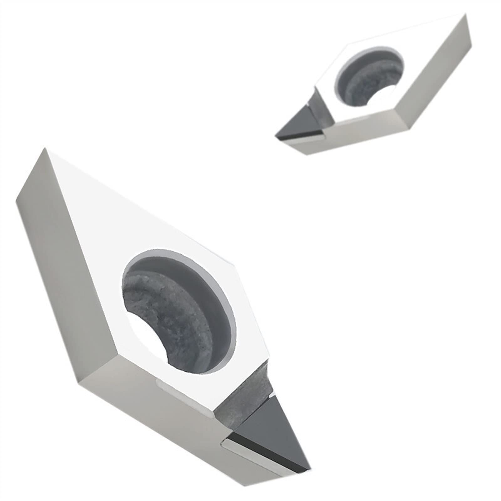 Inserto PCD CBN DCMT070204, inserto de corte torno CNC DCMT070202 DCMT11T302 DCMT11T304 DCMT11T308, herramienta torneado acero y aluminio(DCMT11T302,CBN)