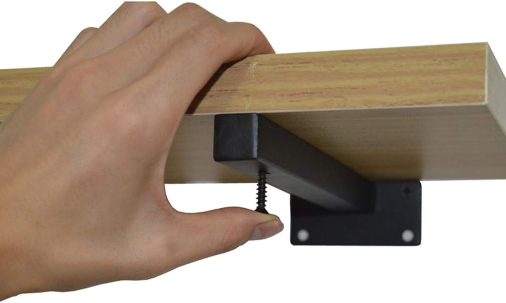 Shelf Brackets, Heavy Duty Shelf Brackets ,Load-Bearing Floating Pipe Shelf Bracket,Wall Mounted Hidden Wrought Iron Shelf Supports,Hanging DIY Support Brackets,Bulkhead Shelving Brackets,Includes Scr