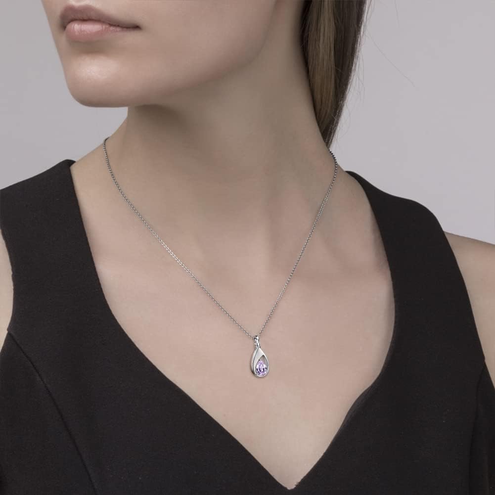 Sariel 925 Sterling Silver Cremation Jewelry Memorial CZ Teardrop Ashes Keepsake Urns Pendant Necklace for urn Necklaces Ashes Jewelry Gifts - Image 5