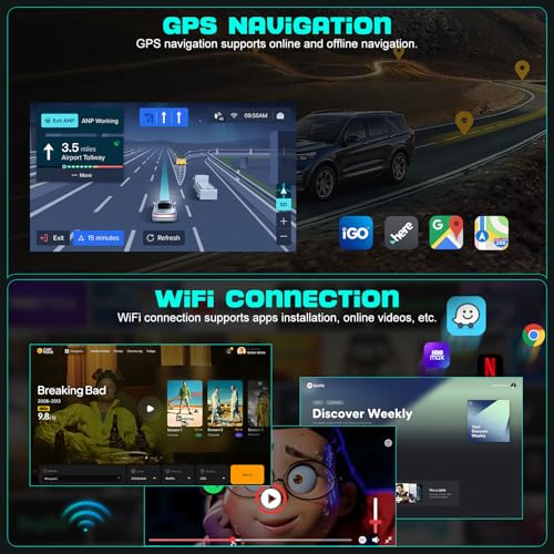 5G WiFi Android 15 Car Radio for Jeep Grand Cherokee 2013-2022, 4+64G 7'' HD IPS Touchscreen Stereo with Wireless Carplay&Andorid Auto, Support FM/Bluetooth5.2/SWC/GPS/HD Backup Camera/EQ by electrosmart - Image 5