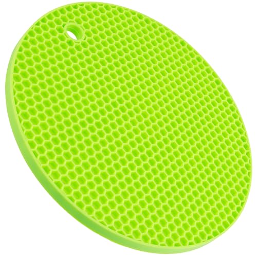 AERZETIX - C73696 - Sottopentola in silicone per piatto padella anticalore antiscivolo Ø175mm motivo "nido d'ape" - tappetino da cucina - colore verde - vetro tazza tavolo