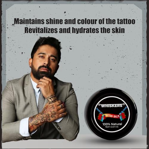 Whiskers TattooAftercare Healing Balm With Vitamin A and D|Natural Herbs and Oils|Tattoo Enhancer|Ointment|Moisturizer|Lotion|No Parabens|No Petroleum Jelly|Cruelty-Free|15gm - Image 4