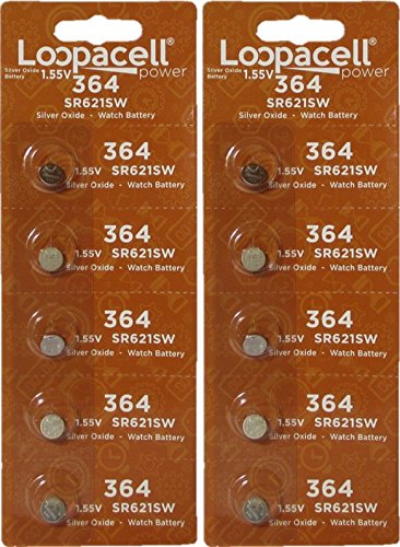 LOOPACELL 364 SR621SW Silver Oxide 10 Pilas miniatura 1
