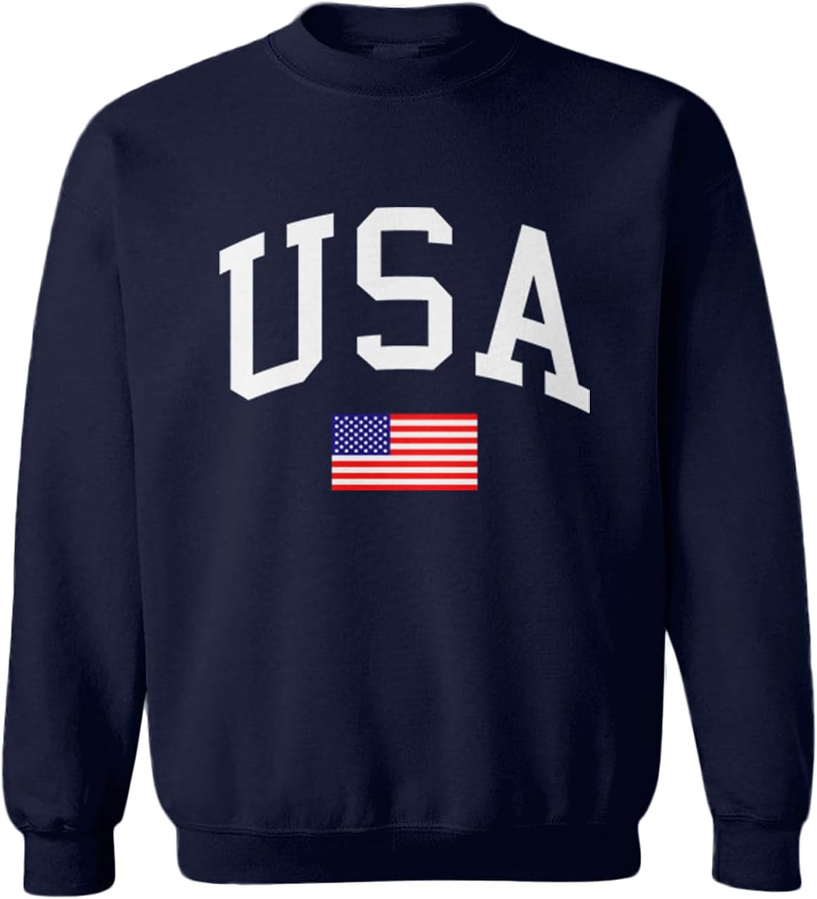 USA Word with Flag - United States Toddler Fleece Crewneck Sweater