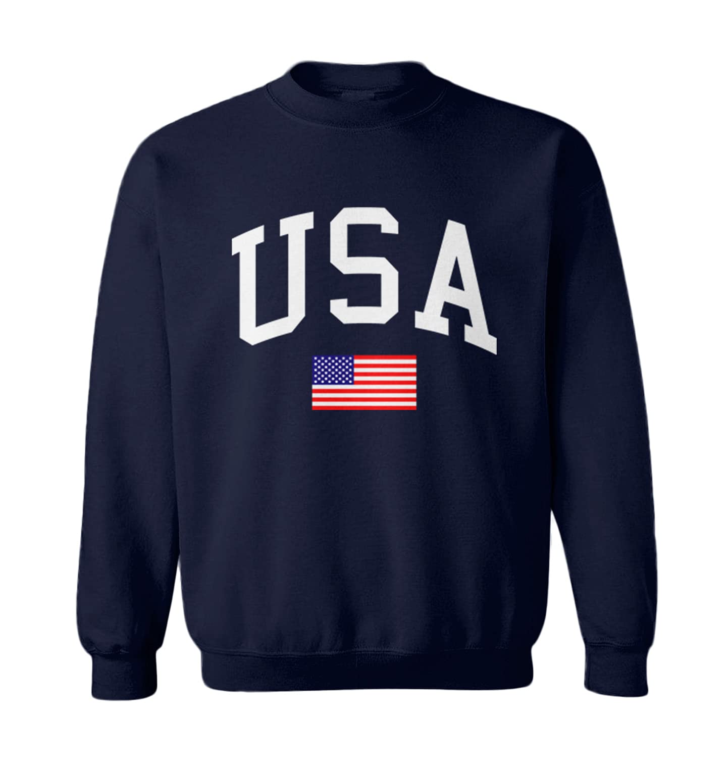 USA Word with Flag - United States Toddler Fleece Crewneck Sweater