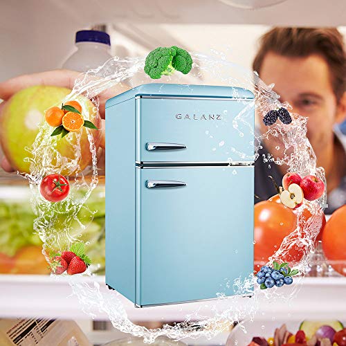 Galanz GLR31TBEER Retro Compact Refrigerator, Mini Fridge with Dual