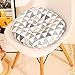 Hiseng Lot de 2 Coussin de Chaise Coussins de Siège, Ronde Tatami Respirant Schéma Coussins de Chaise Galette de Chaise pour Salle à Manger/Bureau/Canapé (Triangle Gris,40cm)
