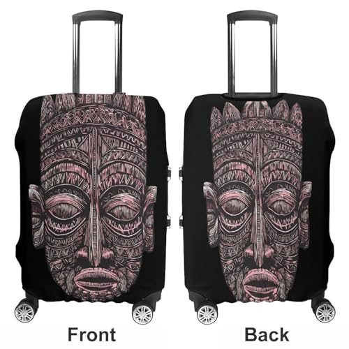 African Tribal Mask Africa Luggage Covers Washable Travel Suitcase Cover Elastic Baggage Protector3