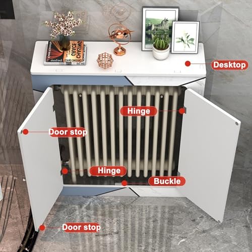 Cache-radiateur et plinthe design en PVC imperméable avec armoire intégrée - 5