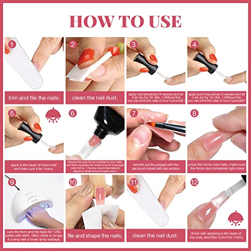 Morovan Poly Gel Nail Set - 20 Colors Poly Gel Set Poly Nail Extension Gel For Art Nails Beginner Poly Nail Gel Diy At Home Poly Gel Set Nails Enhancement Manicure (20Pcs Poly Gel Color Packs) #TOP7