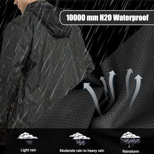 Ourcan Rain Suits for Man Women Waterproof Lightweight Rain Gear Rain Coats Breathable Jacket Pants for Golf, Fishing,Hiking4