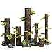 8 Pcs Simulation Arbre Bûche Bois Polyrésine Paysage Fish Tank Décoration Artificielle Bois Tronc d'arbre Racine Crevettes Spawn Ground Cave Fish Tank Vivarium Décoration
