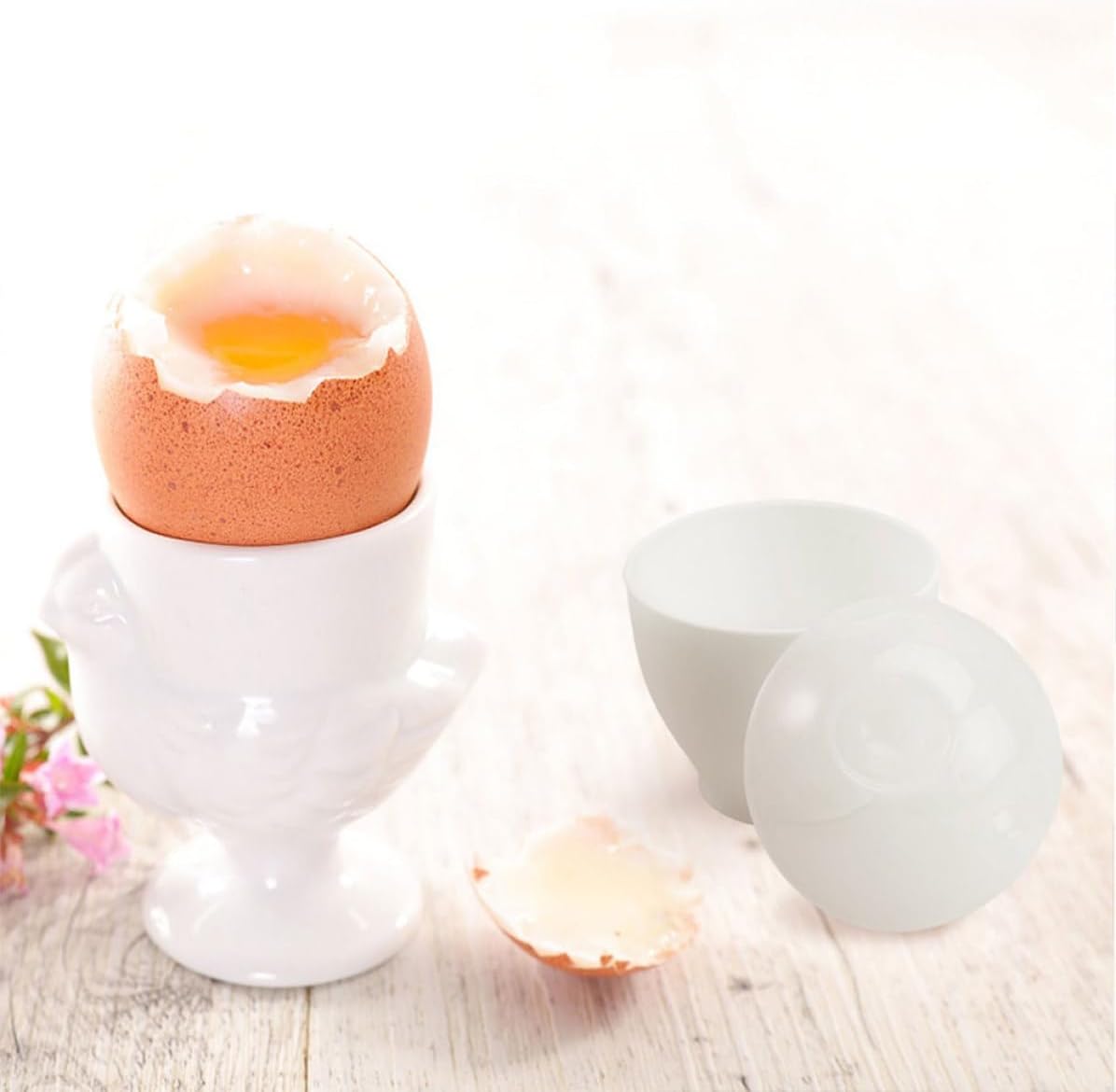 4pcs Microwavable Egg Maker Cup PP Microwave Safe Breakfast Prep