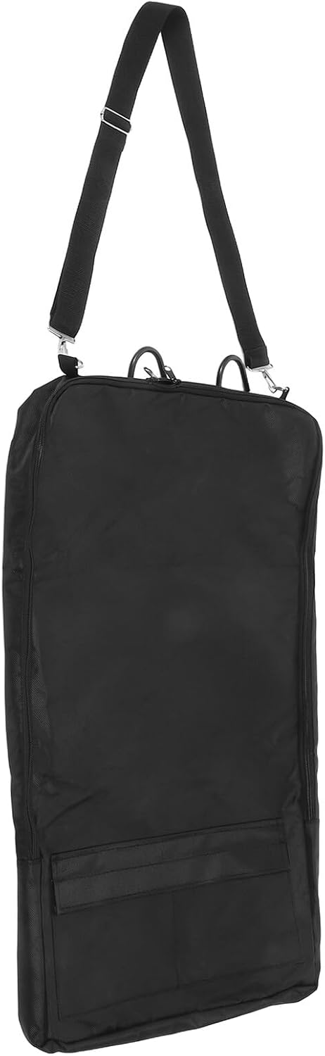 FAVOMOTO Equestrian Tack Storage Bag with Hooks, Hanging Horse Tack Carry Organizer, Multi-Functional Black Bridle Gear Holder for Stable Supplies and Riding Equipment