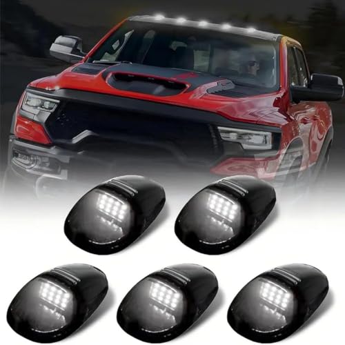 Chaviva 2026 Upgrade Solar Cab Lights for Trucks - No Drill Roof LED Marker Lights with Vibration Sensor | Solar Powered Waterproof Clearance Lights for Semi Truck Pickup