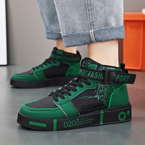 Men's Fashion Sneakers High Top Skate Shoes Stylish Street Sneakers Casual Sports Walking Shoes3