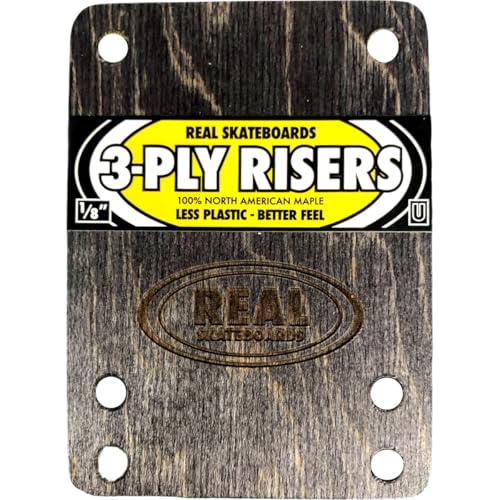 Real Skateboards 3 Ply Wooden Risers Universal - Set of Two (2) - 1/8