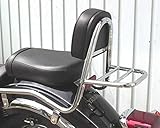  Sissybar aus Rohr mit Kissen und Gepäckträger, Yamaha XVS 125 Drag Star 2000-