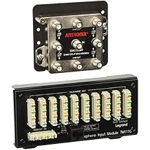 Legrand - OnQ Home Security Combo Module, 8x10 Basic Combo Module with RJ31x Line Seizure Port for Security Installations, 8-Way 1 GHz Passive Digital HDTV Cable Splitter, Black, CO1110