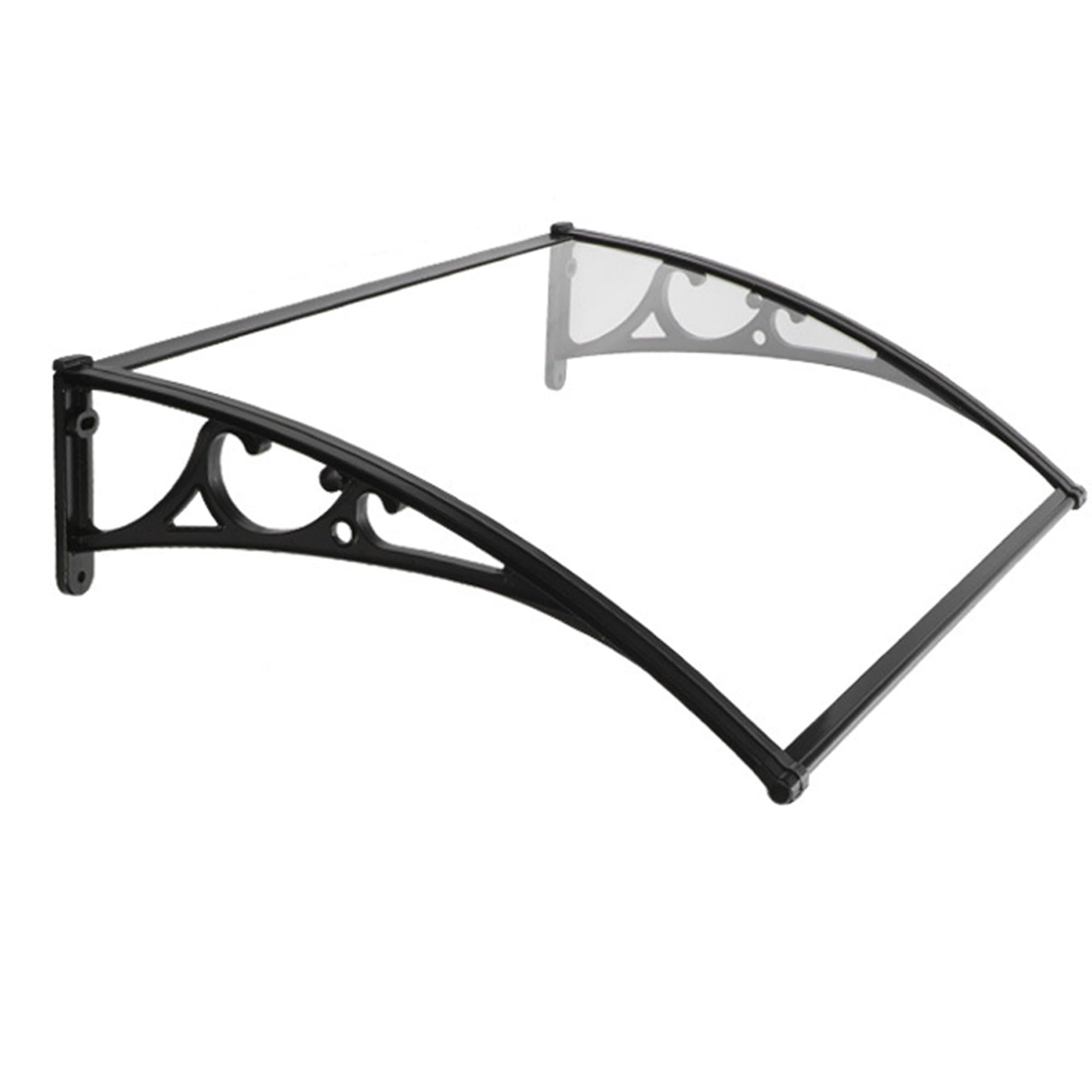 GJZQDKX Durable Transparent Polycarbonate Canopy 60x120CM - Outdoor Sun Protection Awning for Entryway, Patio, Porch & Windows - Weather-Resistant Shelter Cover
