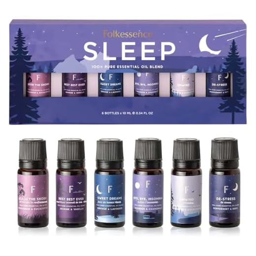 Folkulture 100% Pure Essential Oils Blend for Diffusers for Home, Set of 6 Aromatherapy Oils, Diffuser Oil or Fragrance Oil - Eucalyptus, Jasmine, Orange, Lavender, Rosemary, Peppermint (Sleep)