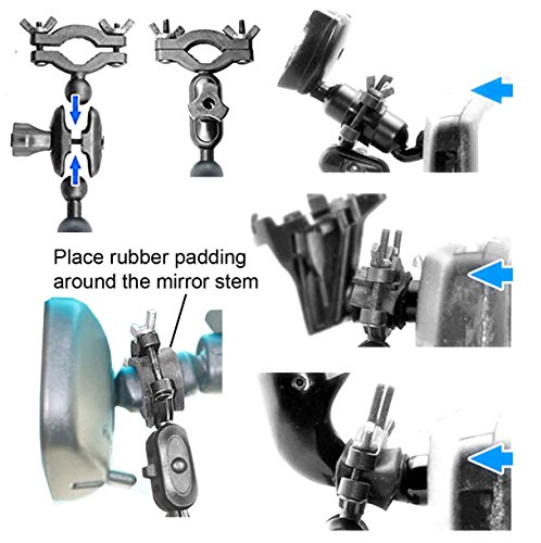 Rearview Mirror Mount For Escort Passport 9500Ix 9500I 8500 X50 X70 X80 Solo S2 S3 S4 Sc 55 S75 S75G Beltronics Vector 995 955 (Require 1" Clear Stem To Install And Only For Radar Detector Listed) #TOP4